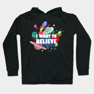 UFO I Want To believe Alien Hoodie